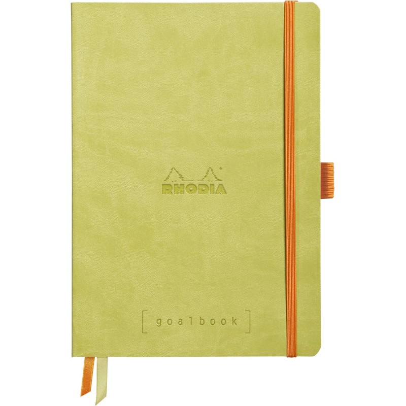 RHODIA 117575C - Carnet Souple Bullet Journal Goalbook Anis - A5 14,8 x 21 cm - Pointillés Dot - 240 pages - Papier Clairefontai