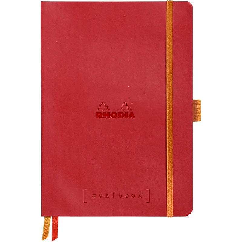RHODIA 117582C - Carnet Souple Bullet Journal Goalbook Coquelicot - A5 14,8 x 21 cm - Pointillés Dot - 240 pages - Papier Claire
