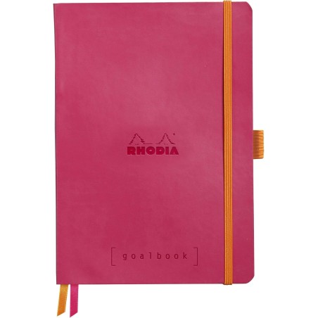 RHODIA 117581C - Carnet Souple Bullet Journal Goalbook Framboise - A5 14,8 x 21 cm - Pointillés Dot - 240 pages - Papier Clairef