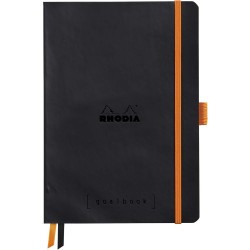RHODIA 117571C - Carnet Souple Bullet Journal Goalbook Noir - A5 14,8 x 21 cm - Pointillés Dot - 240 pages - Papier Clairefontai