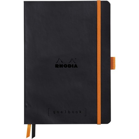 RHODIA 117571C - Carnet Souple Bullet Journal Goalbook Noir - A5 14,8 x 21 cm - Pointillés Dot - 240 pages - Papier Clairefontai