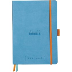 RHODIA 117576C - Carnet Souple Bullet Journal Goalbook Turquoise - A5 14,8 x 21 cm - Pointillés Dot - 240 pages - Papier Clairef