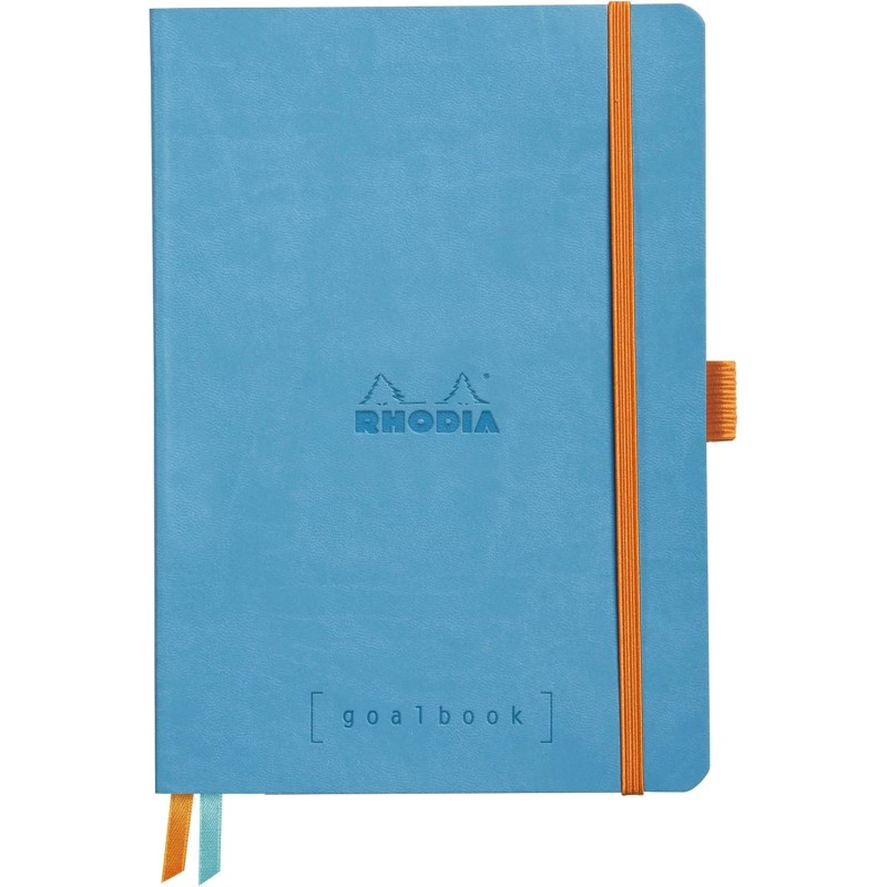 RHODIA 117576C - Carnet Souple Bullet Journal Goalbook Turquoise - A5 14,8 x 21 cm - Pointillés Dot - 240 pages - Papier Clairef