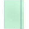 LEGAMI - Agenda journalier moyen 2026, Pastel Mint, 12 mois moyen, fermeture avec élastique, journal de janvier 2026 à décembre 