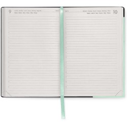 LEGAMI - Agenda journalier moyen 2026, Pastel Mint, 12 mois moyen, fermeture avec élastique, journal de janvier 2026 à décembre 