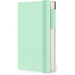 LEGAMI - Agenda journalier moyen 2026, Pastel Mint, 12 mois moyen, fermeture avec élastique, journal de janvier 2026 à décembre 