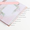 JUNART Beau planificateur et organisateur de mariage, 28 x 24 cm, planificateur de mariage rose détaillé avec autocollants, cade