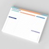 Agenda journalier A5 – 50 feuilles détachables non datées | Organiseur avec priorités, liste de choses à faire, calendrier, note