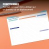 Agenda journalier A5 – 50 feuilles détachables non datées | Organiseur avec priorités, liste de choses à faire, calendrier, note