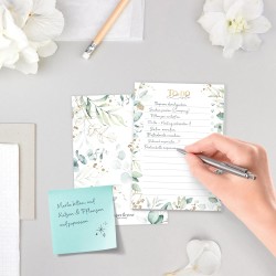 paper&you® A6 TO-DO bloc notes [feuille d'or] avec 50 pièces à déchirer - agenda journalier, organiseur - durable & respectueux 