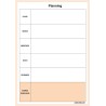 Bloc note To do list ou Planning semaine bleu ou marron 52 pages détachables A5 15x21 cm (Planning marron)