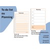 Bloc note To do list ou Planning semaine bleu ou marron 52 pages détachables A5 15x21 cm (Planning marron)