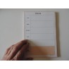 Bloc note To do list ou Planning semaine bleu ou marron 52 pages détachables A5 15x21 cm (Planning marron)