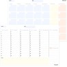 Planning Semaine + Mensuel - Planificateur Hebdomadaire A4, Agenda Planner - Agenda To Do List Bloc Note - Agenda Semainier Mens
