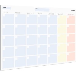 Planning Semaine + Mensuel - Planificateur Hebdomadaire A4, Agenda Planner - Agenda To Do List Bloc Note - Agenda Semainier Mens