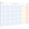 Planning Semaine + Mensuel - Planificateur Hebdomadaire A4, Agenda Planner - Agenda To Do List Bloc Note - Agenda Semainier Mens