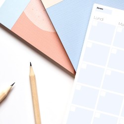Planning Semaine + Mensuel - Planificateur Hebdomadaire A4, Agenda Planner - Agenda To Do List Bloc Note - Agenda Semainier Mens