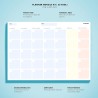 Planner Settimanale + Mensile Scrivania - Due Planning da Tavolo A4, Agenda Settimanale - Mensile - Weekly Monthly Planner - Age