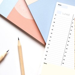 Planner Settimanale + Mensile Scrivania - Due Planning da Tavolo A4, Agenda Settimanale - Mensile - Weekly Monthly Planner - Age