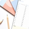 Agenda hebdomadaire PACKLIST sans date. Organisateur de semaine A4 avec Uren, Wekelijkse Bureauplanning - Agendas, agendas et ca