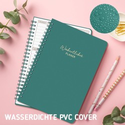 Agenda hebdomadaire non daté - Format A5 - Planning hebdomadaire avec liste de tâches - Large zone de notes - 52 feuilles en fra