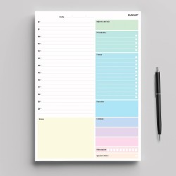 Planificador Diario, Agenda Día por Página - Organizador Día A4, Planificador de Clases Diario - Calendario Perpetuo Vista Diari