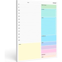 Planning Journalier Francais - Planificateur Hebdomadaire A4, Agenda Daily Planner, Objectif du jour, Priorités, Tâche, N'oublie