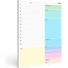 Planning Journalier Francais - Planificateur Hebdomadaire A4, Agenda Daily Planner, Objectif du jour, Priorités, Tâche, N'oublie
