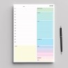 Planning Journalier Francais - Planificateur Hebdomadaire A4, Agenda Daily Planner, Objectif du jour, Priorités, Tâche, N'oublie