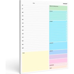 Daily Planner A4 - Planner Giornaliero 52 p. per Piani Casa, Studio, Lavoro e Famiglia: Obiettivo della Giornata, Priorità, Comp