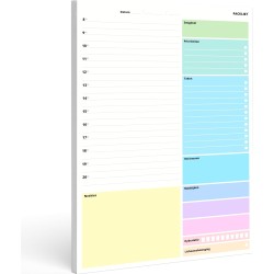Dagelijkse Planner, Dagagenda Per Page – Dagorganisator A4, Dagelijkse Lesplanner – Perpetuele Dagelijkse Kalenderweergave – Per