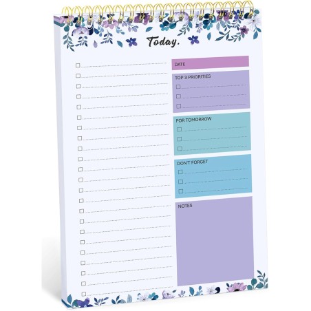 To Do List Pad - To Do List Notebook for Work with 52 Sheets, Undated Daily Planner Perfect for Daily Tasks and Goal Setting, To