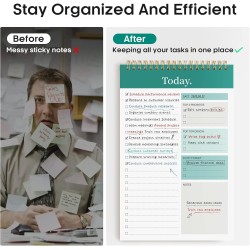 To Do List Pad - To Do List Notebook for Work with 52 Sheets, Undated Daily Planner Perfect for Daily Tasks and Goal Setting, To