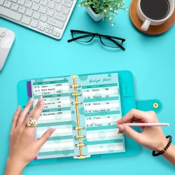 A6 budget Planner classeur de budget, livre de famille Envelope, Planner Money book avec films pour le planificateur financier S