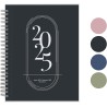 Rileys & Co 2025 Planificateur - Agenda Mensuel et Hebdomadaire, Couverture Flexible, Reliure à Double Spirale, Pages de Notes, 