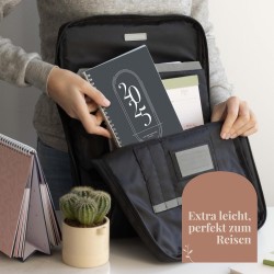 Rileys & Co 2025 Planificateur - Agenda Mensuel et Hebdomadaire, Couverture Flexible, Reliure à Double Spirale, Pages de Notes, 