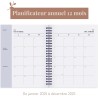 Rileys & Co Planificateur - Agenda Mensuel et Hebdomadaire, Couverture Flexible, Reliure à Double Spirale, Pages de Notes | Cale