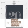 Rileys & Co Planificateur - Agenda Mensuel et Hebdomadaire, Couverture Flexible, Reliure à Double Spirale, Pages de Notes | Cale