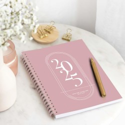 Rileys & Co 2025 Planificateur - Agenda Mensuel et Hebdomadaire, Couverture Flexible, Reliure à Double Spirale, Pages de Notes, 