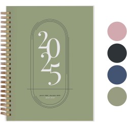 Rileys & Co Planificateur - Agenda Mensuel et Hebdomadaire, Couverture Flexible, Reliure à Double Spirale, Pages de Notes | Cale