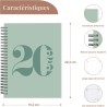 Rileys & Co Planificateur - Agenda Mensuel et Hebdomadaire, Couverture Flexible, Reliure à Double Spirale, Pages de Notes | Cale