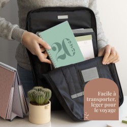 Rileys & Co Planificateur - Agenda Mensuel et Hebdomadaire, Couverture Flexible, Reliure à Double Spirale, Pages de Notes | Cale