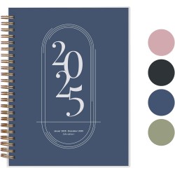 Rileys & Co Planificateur - Agenda Mensuel et Hebdomadaire, Couverture Flexible, Reliure à Double Spirale, Pages de Notes | Cale