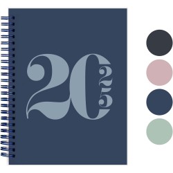Rileys & Co Planificateur - Agenda Mensuel et Hebdomadaire, Couverture Flexible, Reliure à Double Spirale, Pages de Notes | Cale