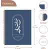 Rileys & Co Planificateur - Agenda Mensuel et Hebdomadaire, Couverture Flexible, Reliure à Double Spirale, Pages de Notes | Cale