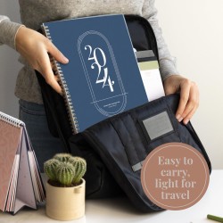 Rileys & Co Planificateur - Agenda Mensuel et Hebdomadaire, Couverture Flexible, Reliure à Double Spirale, Pages de Notes | Cale