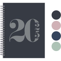 Rileys & Co Planificateur - Agenda Mensuel et Hebdomadaire, Couverture Flexible, Reliure à Double Spirale, Pages de Notes | Cale