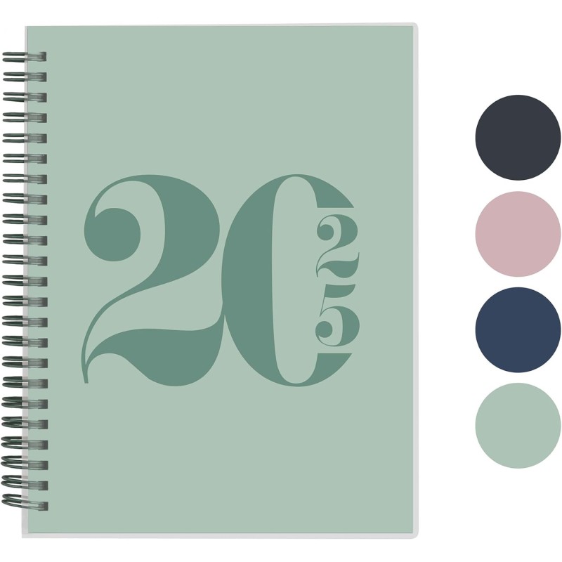 Rileys & Co Planificateur - Agenda Mensuel et Hebdomadaire, Couverture Flexible, Reliure à Double Spirale, Pages de Notes | Cale