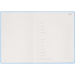 Legami - agenda journalier maxi 2026, retro bleu, 13 mois maxi, fermeture avec élastique, janvier 2026 - décembre 2026 et planif