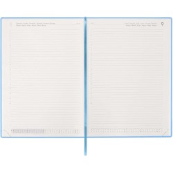 Legami - agenda journalier maxi 2026, retro bleu, 13 mois maxi, fermeture avec élastique, janvier 2026 - décembre 2026 et planif